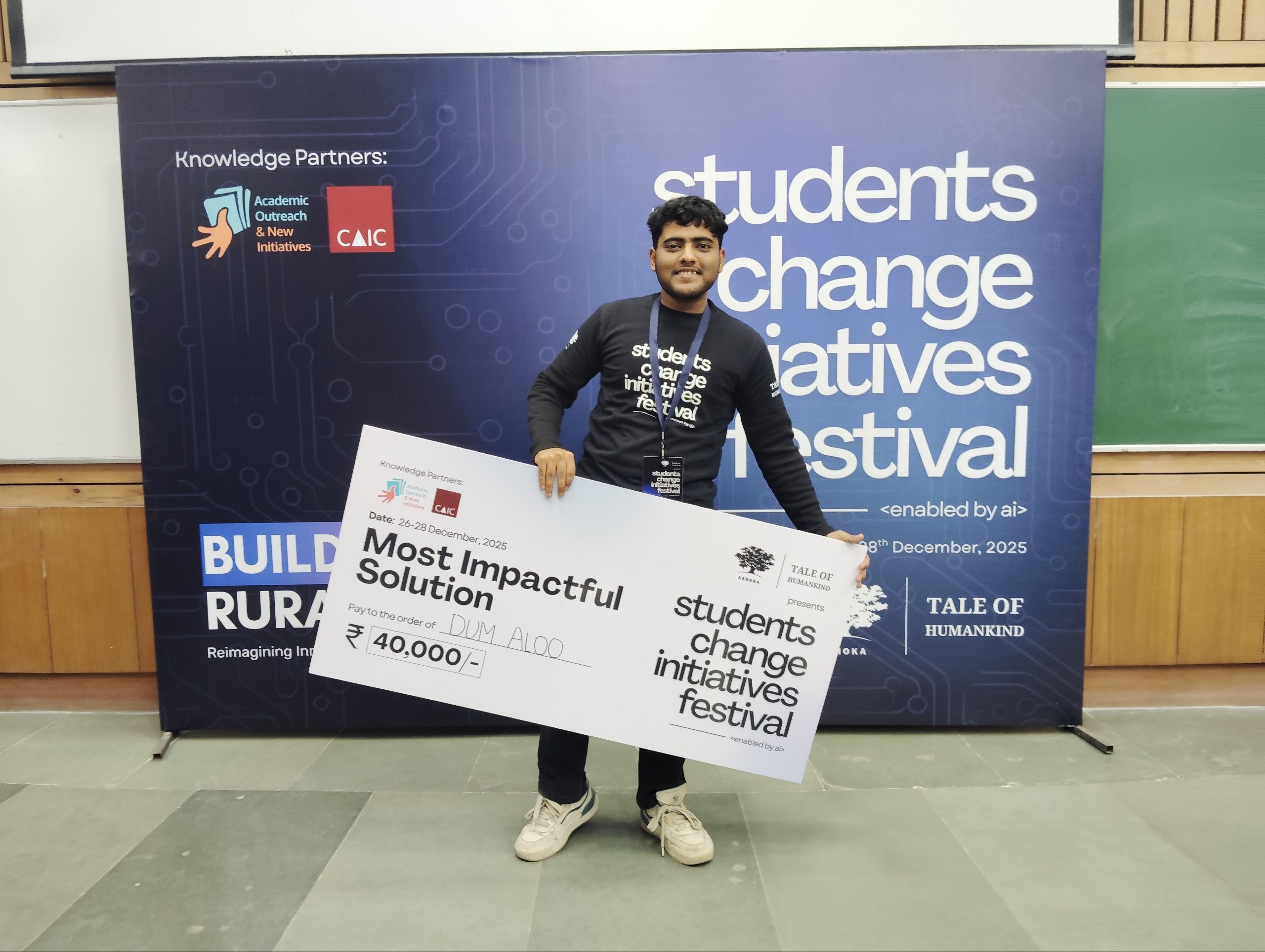 Square Hacks 1st place award, IIT Delhi