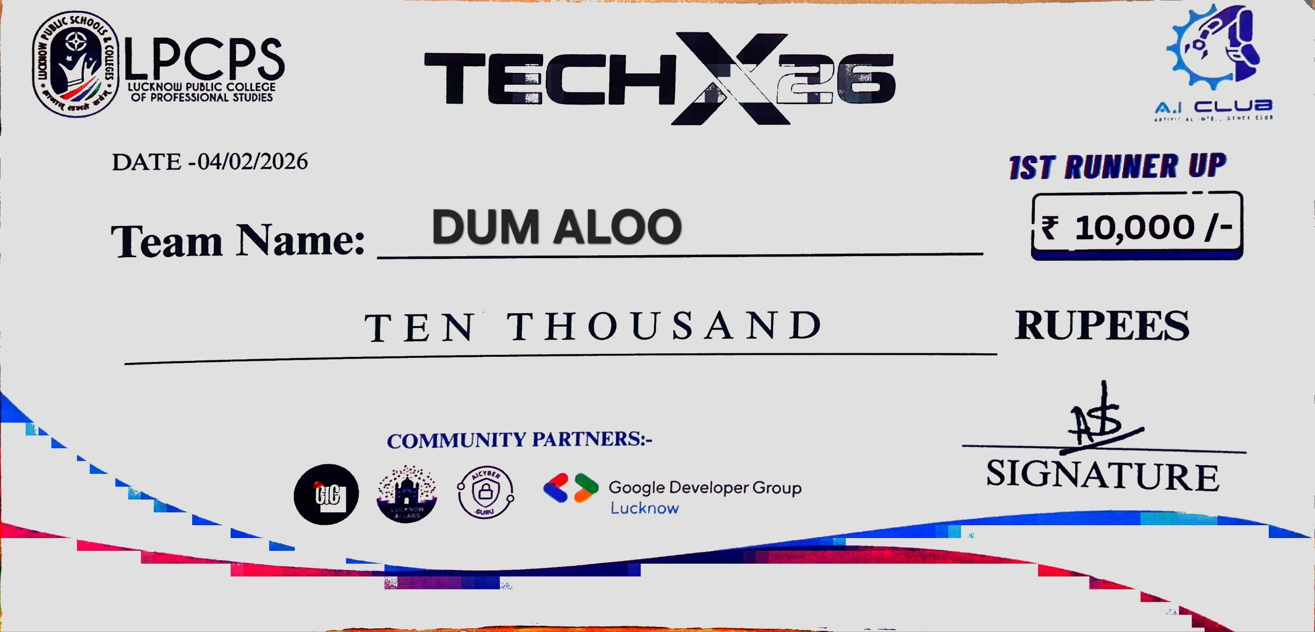 TechX26, LPCPS, Lucknow